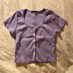 Cropped button up shirt